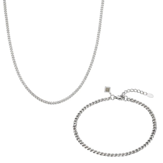 Set Cuban Necklace + Bracelet