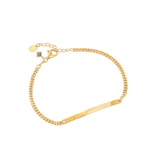 Cuban Plate Bracelet For Women - 3mm