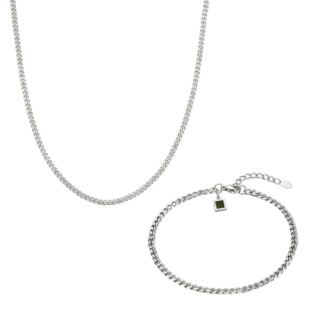 Set Cuban Necklace + Bracelet