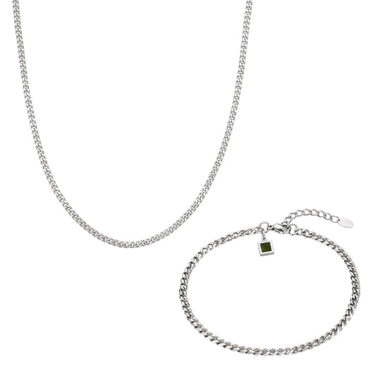 Set Cuban Necklace + Bracelet