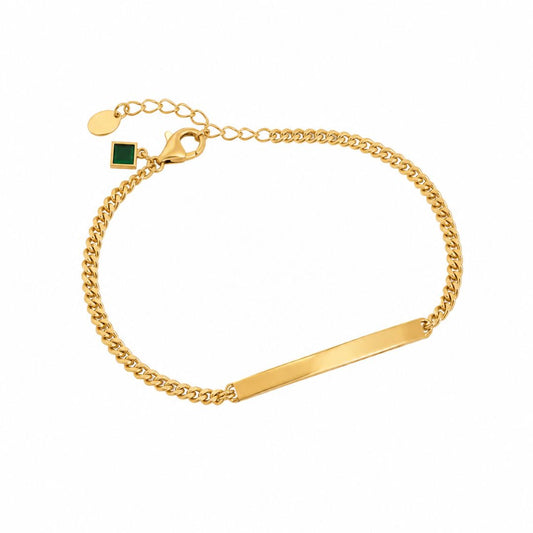Cuban Plate Bracelet For Women - 3mm
